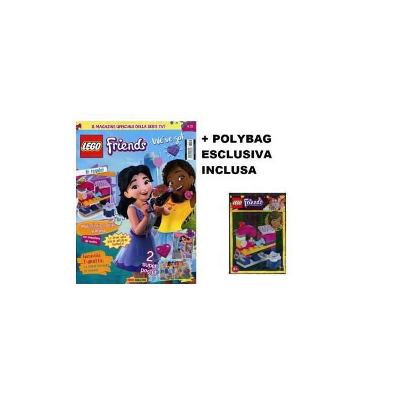 LEGO FRIENDS RIVISTA NR. 13 FUMETTO MAGAZINE + POLYBAG IL LABORATORIO NUOVO S...