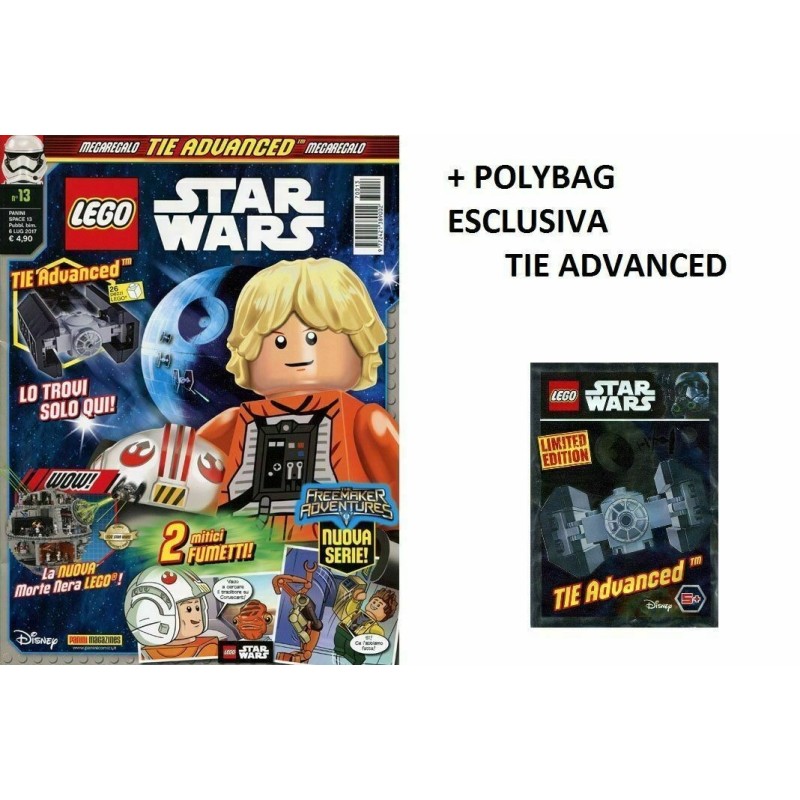 LEGO STAR WARS RIVISTA MAGAZINE 13 ITALIANO + POLYBAG ESCLUSIVA TIE ADVANCED