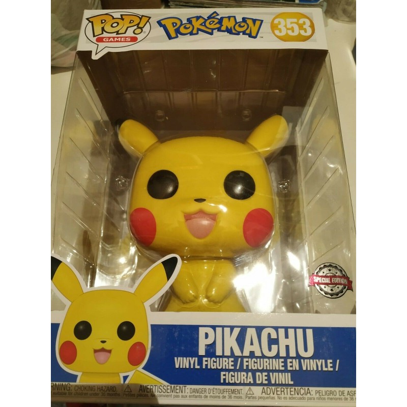 Figurine Funko Pop! Jumbo : Pokemon - Pikachu 10 (25 cm