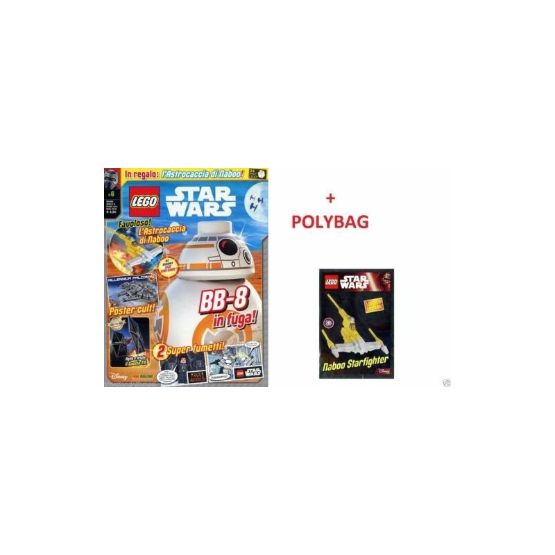 LEGO STAR WARS RIVISTA MAGAZINE NR. 6 IN ITALIANO + POLYBAG NABOO STARFIGHTER