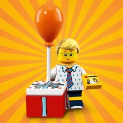 LEGO MINIFIGURES SERIE 18 71021-16 BIRTHDAY PARTY BOY ragazzo compleanno UNA ...