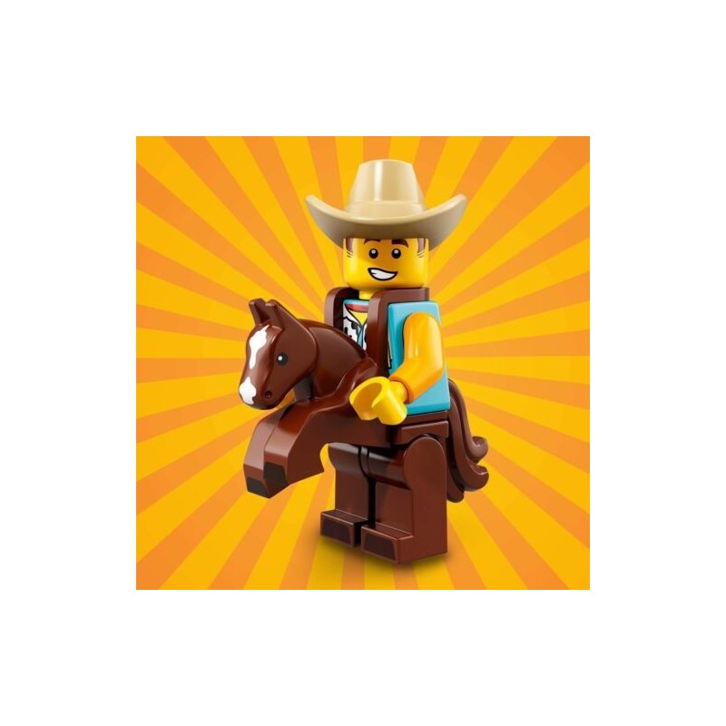 LEGO MINIFIGURES SERIE 18 71021 - 15 COWBOY COSTUME GUY ragazzo UNA MINIFIGURE