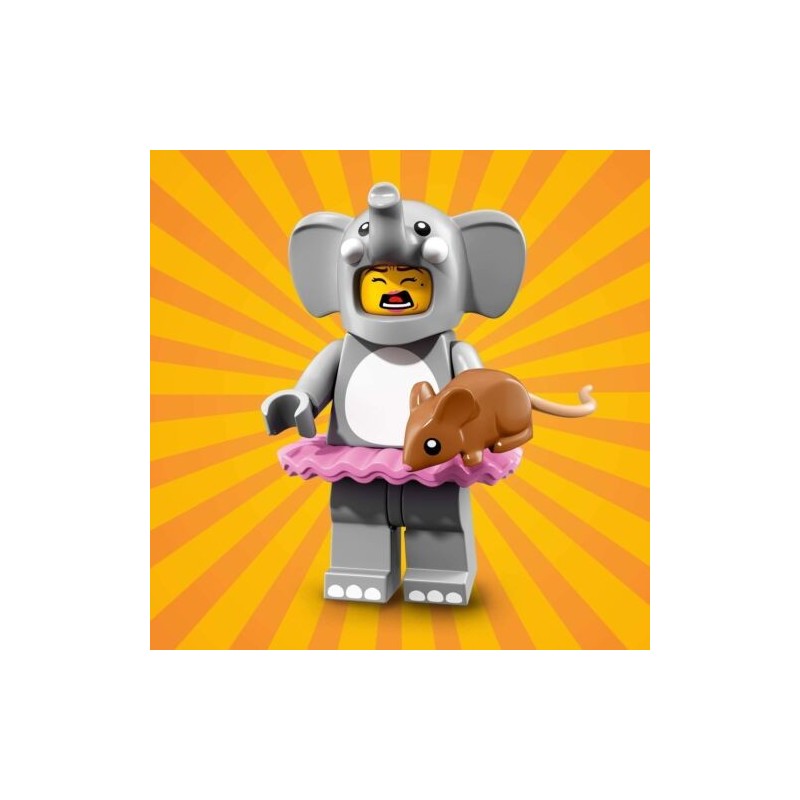 LEGO MINIFIGURES SERIE 18 71021 - 1 ELEPHANT GIRL  ragazza elefante - UNA MIN...