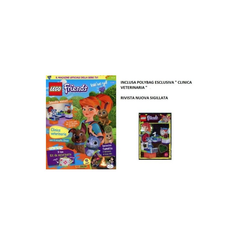 LEGO FRIENDS RIVISTA NR 14 FUMETTO MAGAZINE + POLYBAG ESCLUSIVA NUOVO SIGILLATO