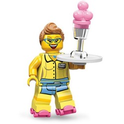 LEGO MINIFIGURE 71002 SERIE 11 71002- 13 DINER WAITRESS CAMERIERA