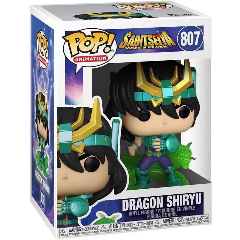 FUNKO POP 807 DRAGON SHIRYU SAINT SEIYA SIRIO VINYL FIGURE 9 CM