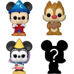 FUNKO BITTY POP SORCERER MICKEY 4 PERSONAGGI DISNEY  VINYL FIGURE - 2,5 CM