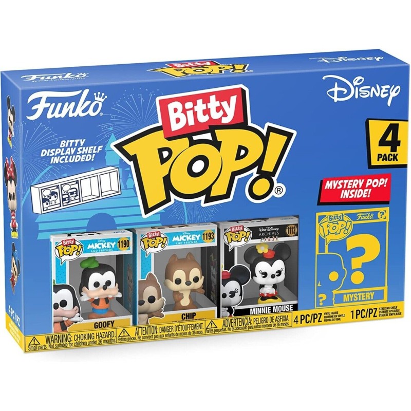 FUNKO BITTY POP GOOFY PLUTO 4 PERSONAGGI DISNEY VINYL FIGURE - 2,5 CM