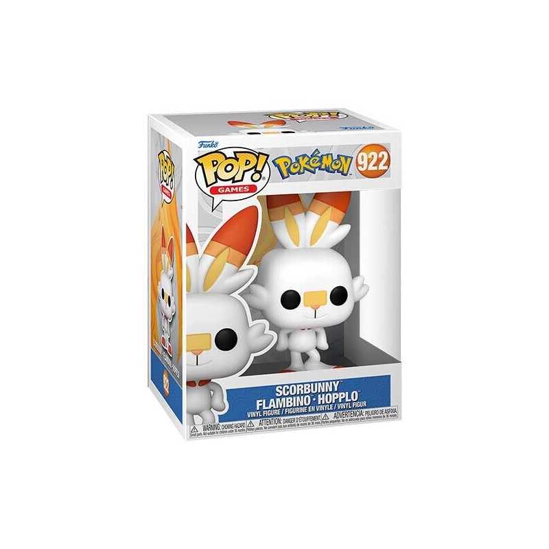 FUNKO POP 922 SCORBUNNY POKEMON VINYL FIGURE 9 CM