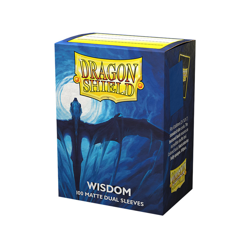 AT-15057 DRAGON SHIELD 100 STANDARD SIZE MATTE DUAL SLEEVES - WISDOM