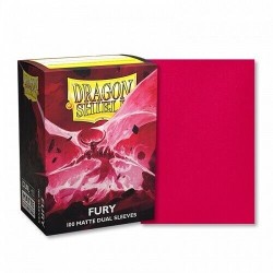 AT-15055 DRAGON SHIELD 100 STANDARD SIZE MATTE DUAL SLEEVES - FURY 'ALARIC, CRIMSON KING'