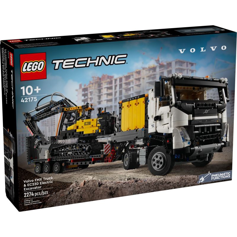 LEGO 42175 TECHNIC AUTOCARRO VOLVO FMX ED ESCAVATORE ELETTRICO EC230 AGOSTO 2024