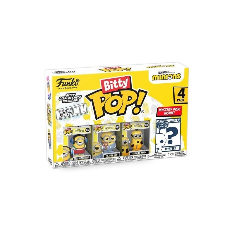 FUNKO BITTY POP MINIONS ROLLER SKATING STUART  VINYL FIGURE 4 PZ 73037