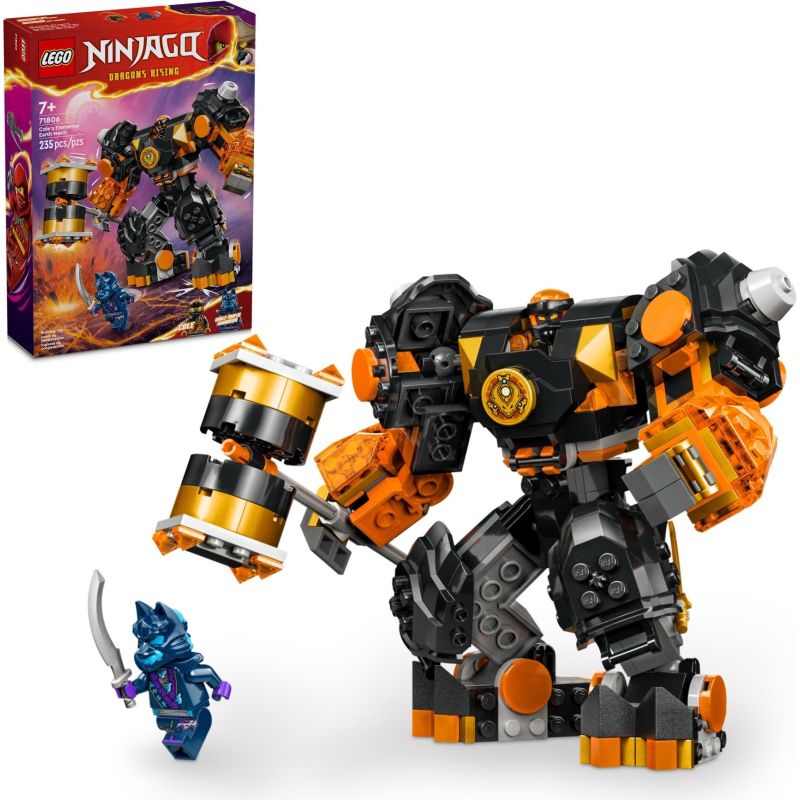 LEGO 71806 NINJAGO MECH ELEMENTO TERRA DI COLE GENNAIO 2024-2025