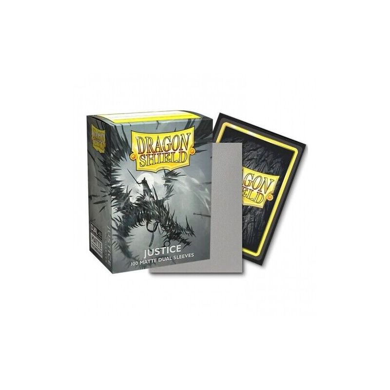 AT-15061 DRAGON SHIELD 100 STANDARD SIZE MATTE DUAL SLEEVES - JUSTICE