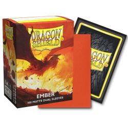 AT-15054 DRAGON SHIELD 100 STANDARD SIZE MATTE DUAL SLEEVES - EMBER