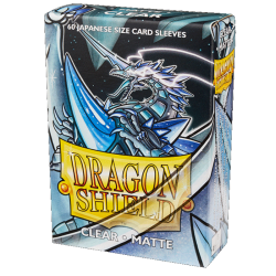 Dragon Shield Small Sleeves - Japanese Matte CLEAR (60 Sleeves)AT-11101