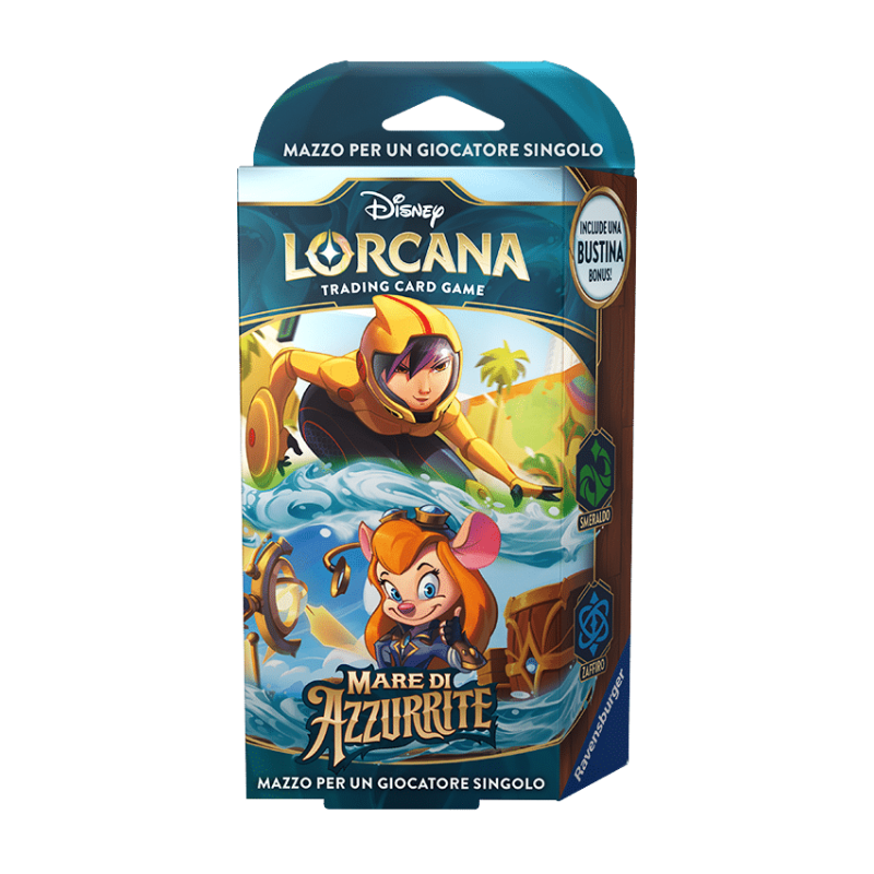 LORCANA GO GO TOMAGO SCHEGGIA STARTER DECK MARE DI AZZURRITE ITA SmeraldoZaffiro