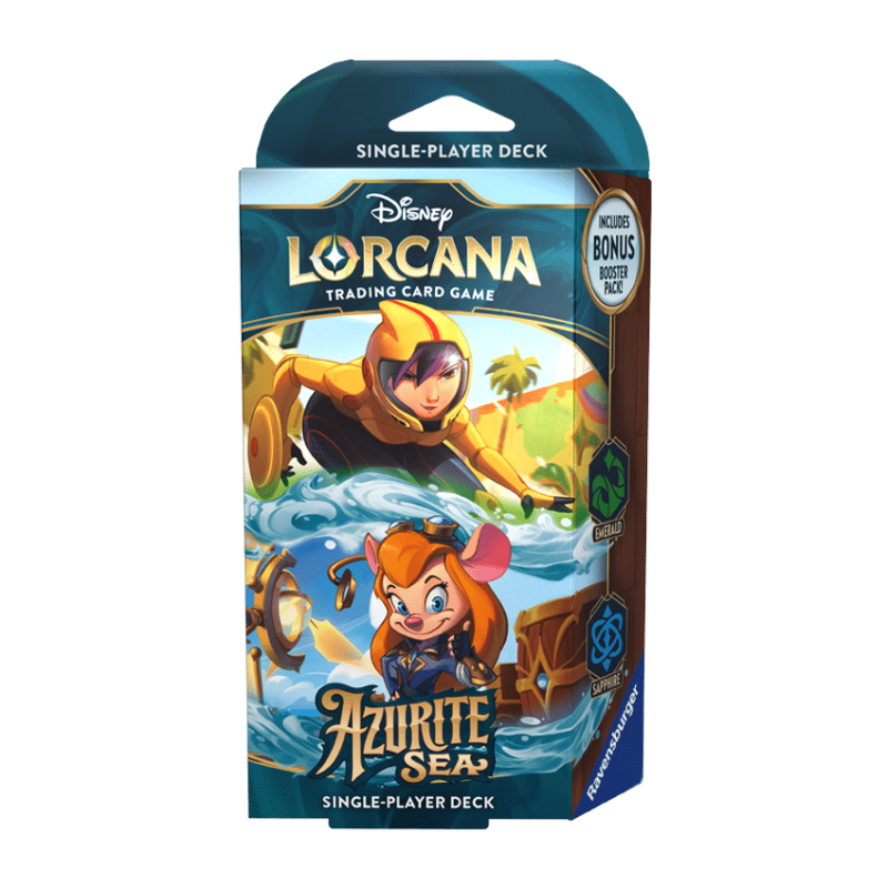 LORCANA GO GO TOMAGO E SCHEGGIA STARTER DECK AZURITE SEA ENG Emerald/Sapphire