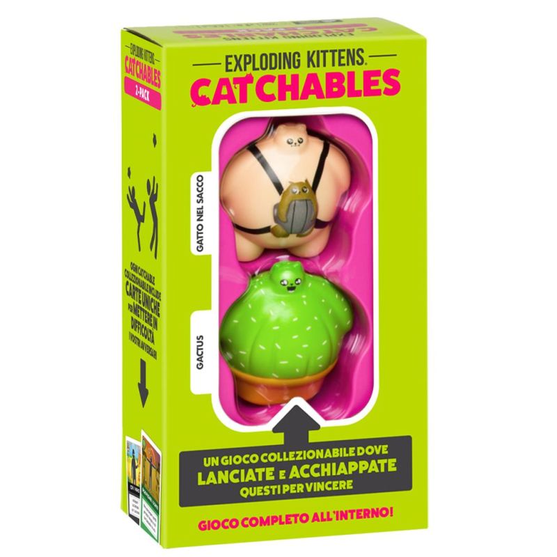 CATCHABLES GATTO NEL SACCO E GACTUS PARTY GAME ASMODEE IN ITALIANO