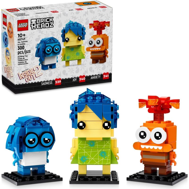 LEGO 40749 Gioia, Tristezza e Ansia INSIDE OUT 2 BRICKHEADZ 2024