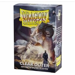 AT-13002 DRAGON SHIELD 100 BUSTINE STANDARD OUTER SLEEVES - MATTE CLEAR