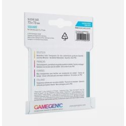 Gamegenic - PRIME Square- Sized Sleeves 73 x 73 mm - Clear (50 Sleeves)