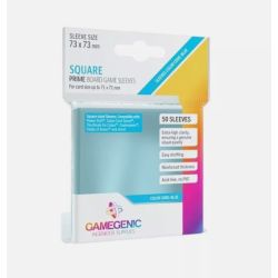 Gamegenic - PRIME Square- Sized Sleeves 73 x 73 mm - Clear (50 Sleeves)