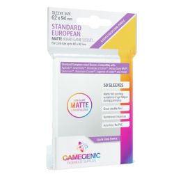 Gamegenic - MATTE Standard European-Sized 62 x 94 mm Clear (50 Sleeves)