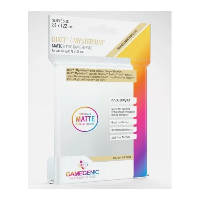 Gamegenic - MATTE Dixit Sleeves 81 x 122 mm - Clear (90 Sleeves)