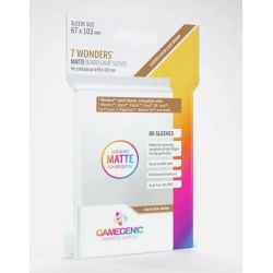 Gamegenic - MATTE 7 Wonders Sleeves 67 x 103 mm - Clear (80 Sleeves)