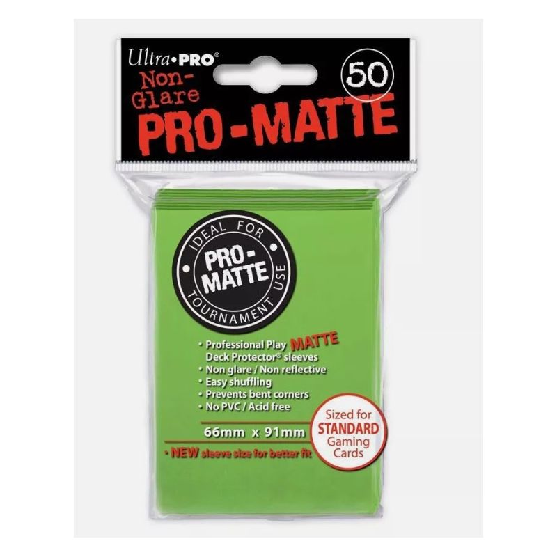 50 BUSTINE STANDARD PRO MATTE - LIME GREEN 66X91MM