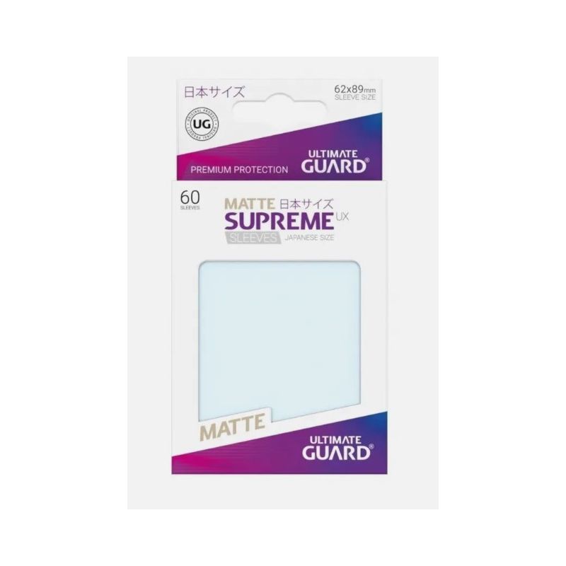 UGD010590 ULTIMATE GUARD SUPREME UX SLEEVES JAPANESE SIZE MATTE TRANSPARENT (60)