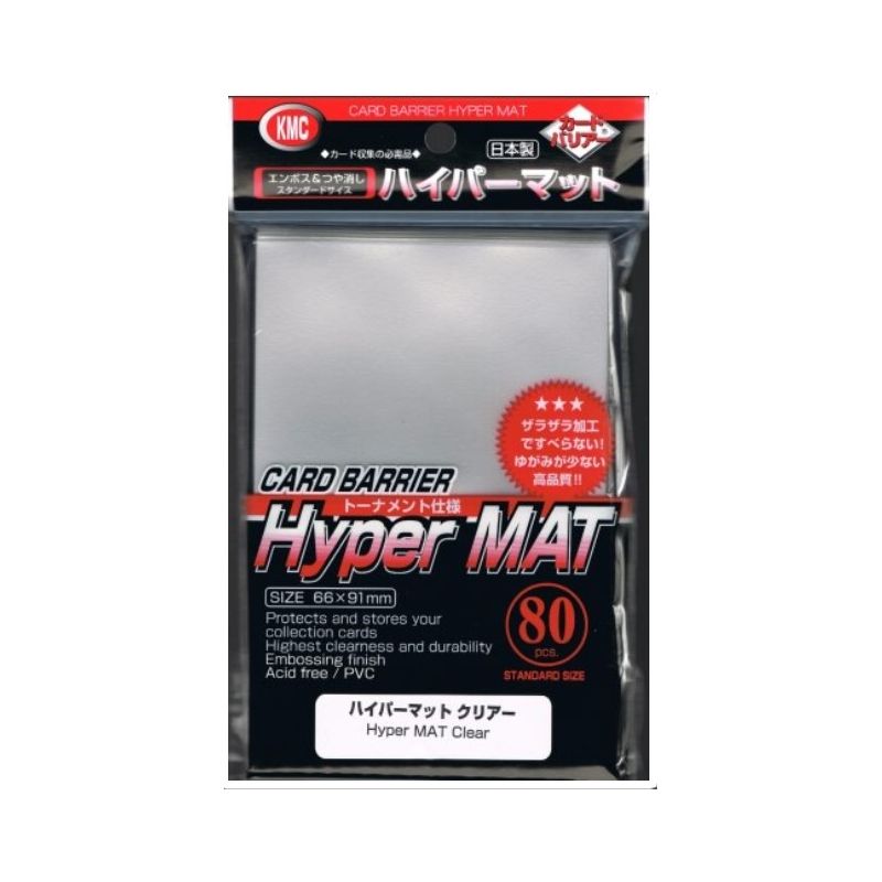 KMC Standard Sleeves - Hyper Mat Clear (80 Sleeves) - KMC1515