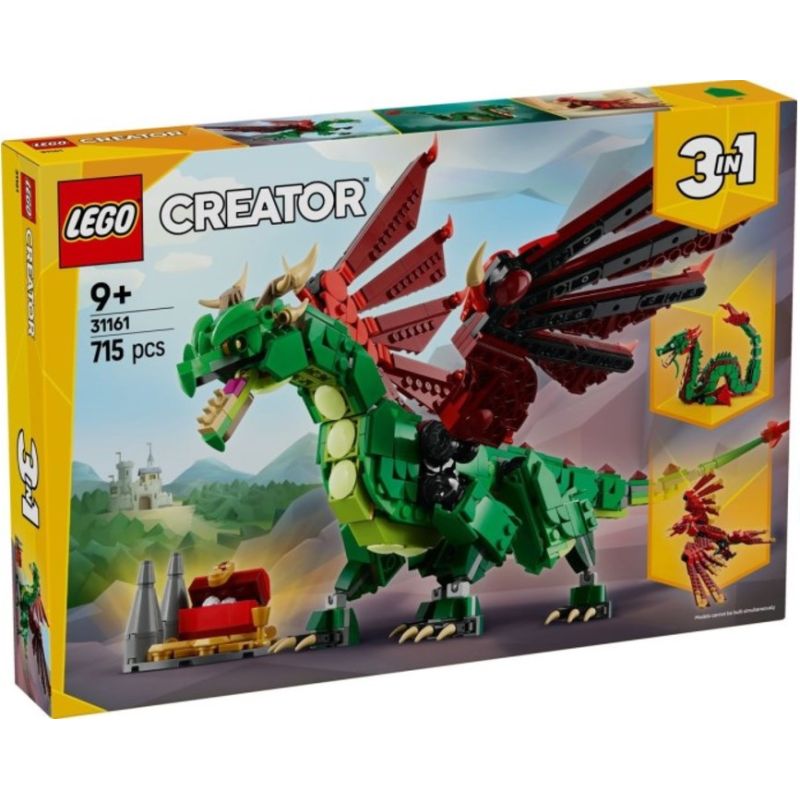 LEGO 31161 CREATOR DRAGO MEDIEVALE GENNAIO 2025 2026 2027