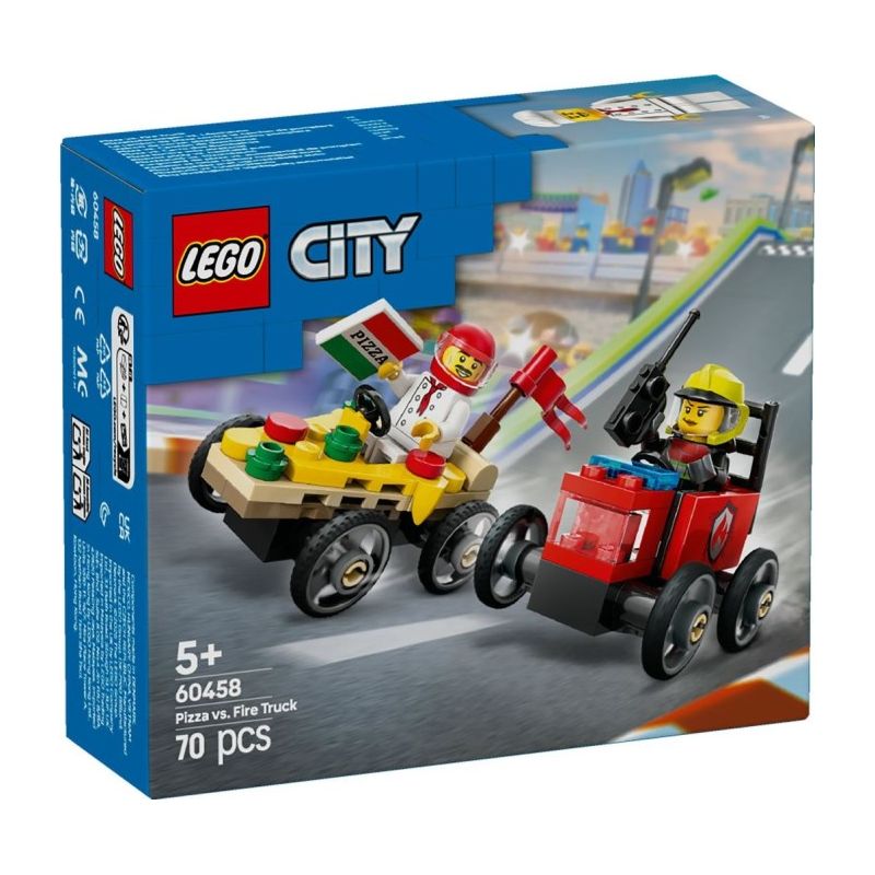 LEGO 60458 CITY PACK VEICOLI DA CORSA: PIZZAIOLO CONTRO POMPIERE GENNAIO 2025