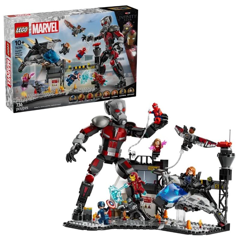 LEGO 76314 MARVEL AZIONE DI BATTAGLIA CAPTAIN AMERICA CIVIL WAR GENNAIO 2025