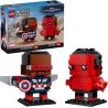 LEGO 40668 BRICKHEADZ Personaggi di Captain America e Hulk Rosso