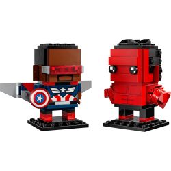 LEGO 40668 BRICKHEADZ Personaggi di Captain America e Hulk Rosso